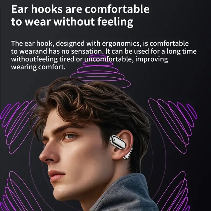 Wireless Bluetooth Headphones - ENC Call Noise Reduction Listen Screen Control Earbuds Touch Control Earphones，For Calls，Sport