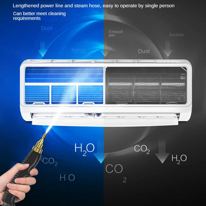 2500W Steam Cleaner High temperature Jet Washer Range Hood for Kitchen Air Conditioner Car Cleaning