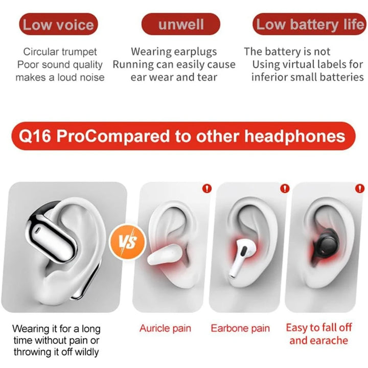 Wireless Bluetooth Headphones - ENC Call Noise Reduction Listen Screen Control Earbuds Touch Control Earphones，For Calls，Sport